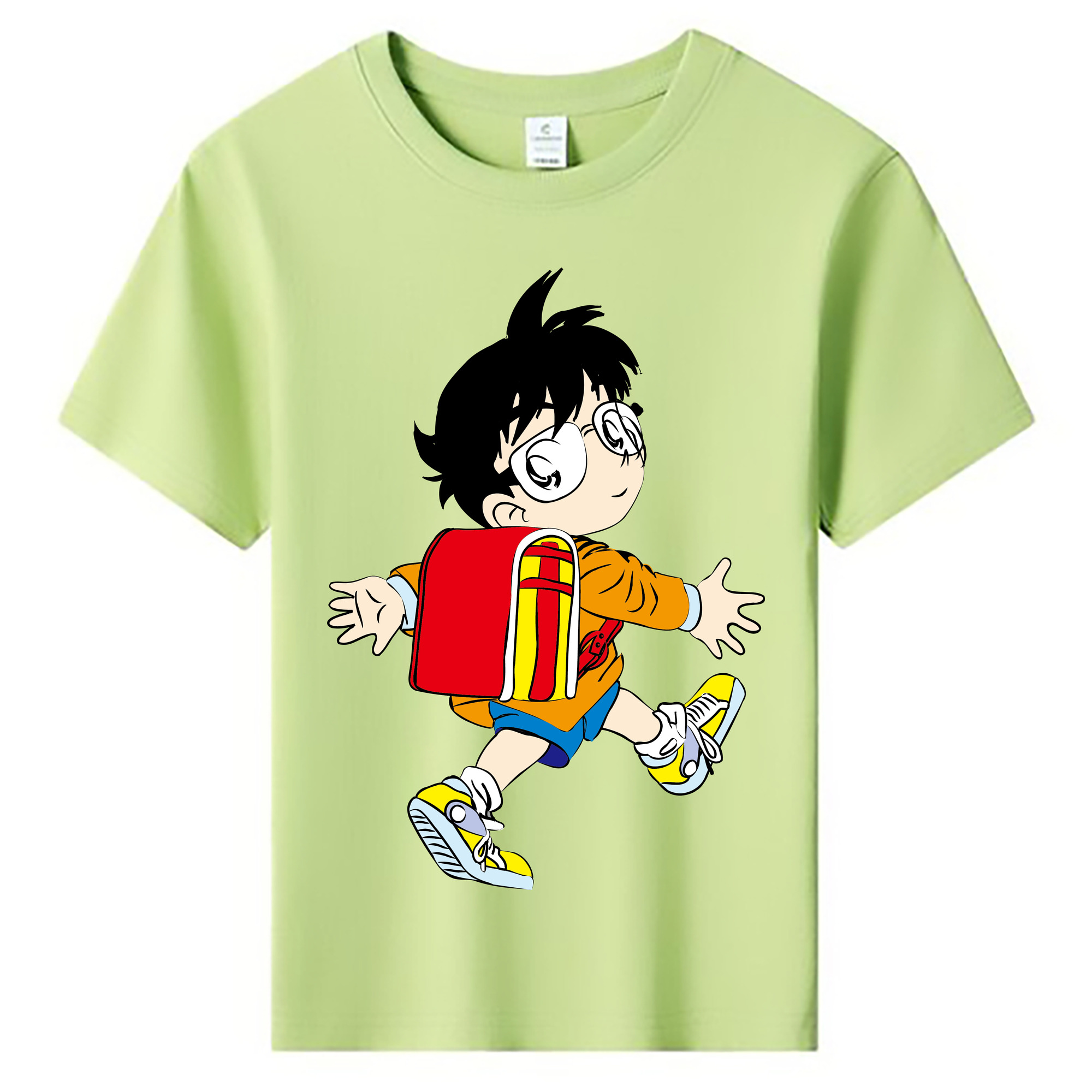 （画像用） 名探偵コナン 江戸川 コナン Detective Conan Conan Edogawa 綿100％キッズTシャツ（フロントプリント）